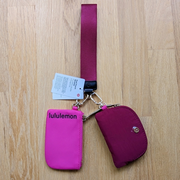 Lululemon Dual Pouch Wristlet Sonic Pink - Picture 2 of 2